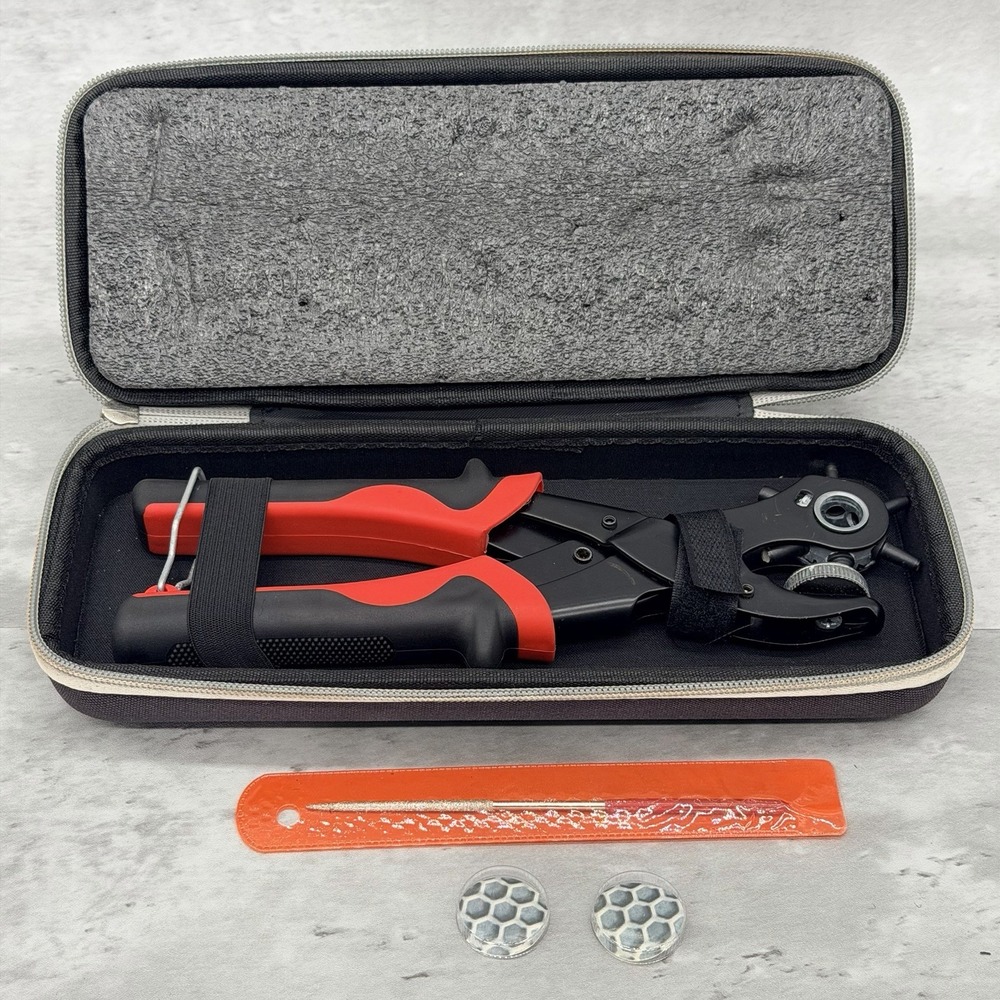 KingTool Leather Hole Punch Set Super Heavy Duty Rotary Puncher Multi Hole Si...